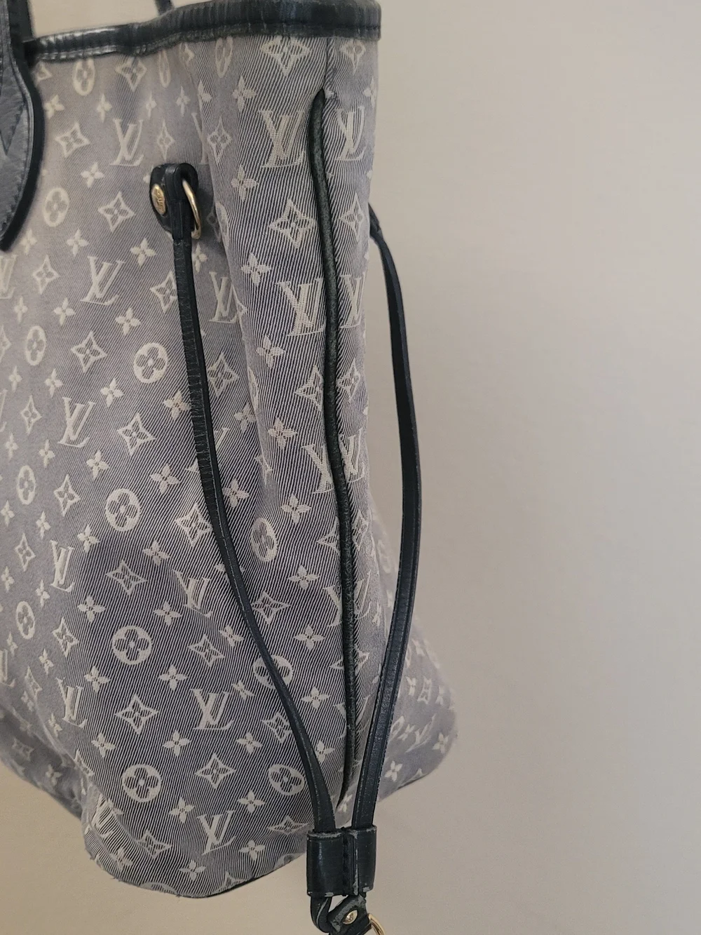 Auth Louis Vuitton M40514 Monogram Idylle Neverfull MM Tote Bag Encre LV